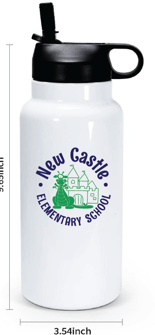32oz Stainless Steel Water Bottle / New Castle Elementary School