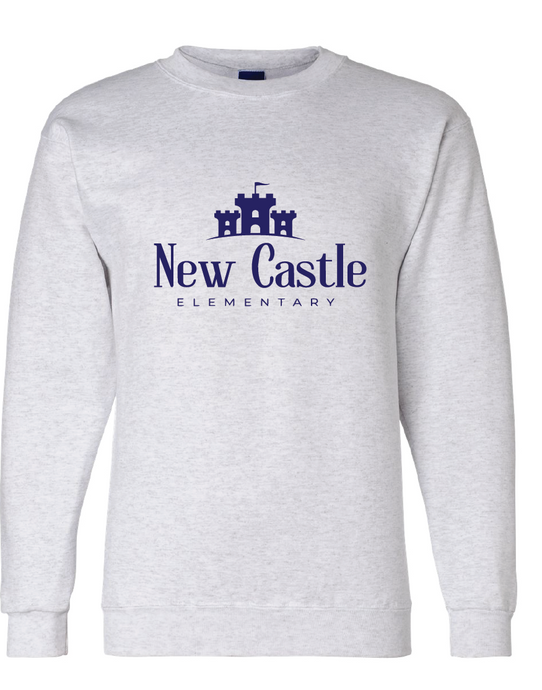 Core Fleece Crewneck Sweatshirt / Ash / New Castle Elementary School Staff