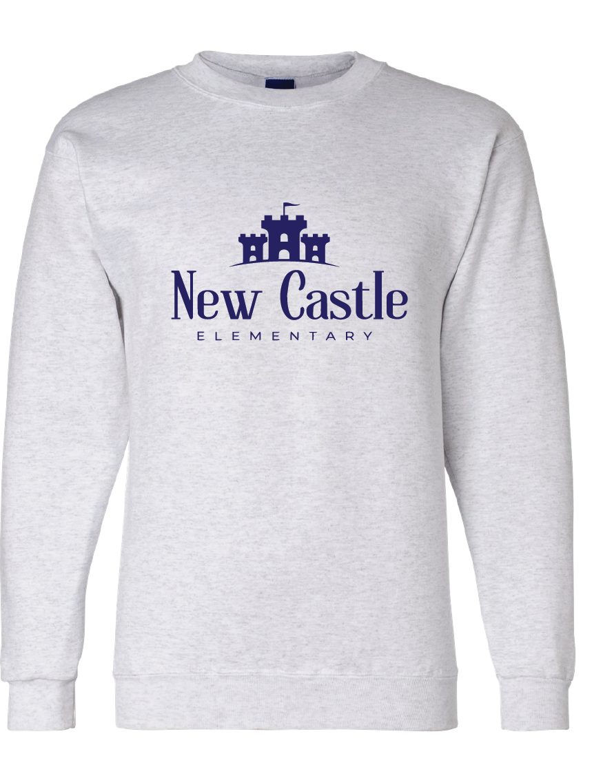 Core Fleece Crewneck Sweatshirt / Ash / New Castle Elementary School Staff