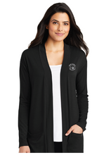 Ladies Concept Long Pocket Cardigan / Black / New Castle Elementary School Staff