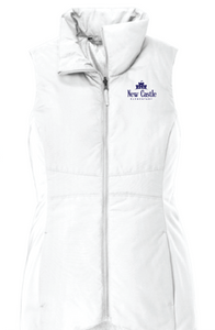 Ladies Collective Insulated Vest / White / New Castle Elementary School Staff