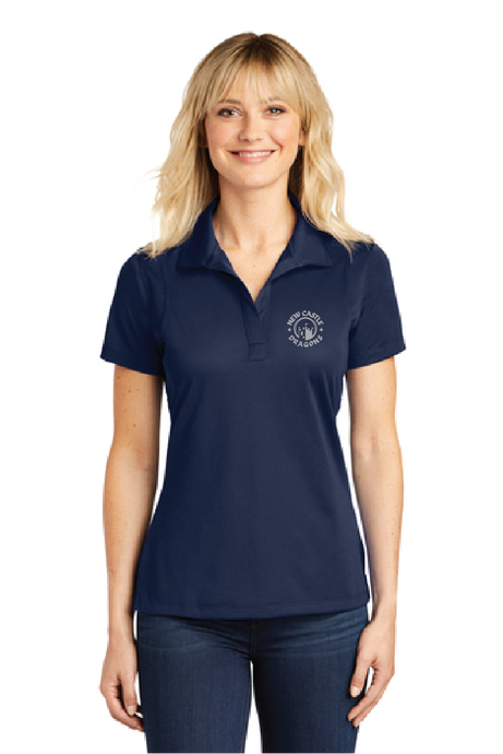 Ladies Micropique Polo / Navy / New Castle Elementary School Staff