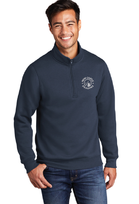 Core Fleece 1/4-Zip Pullover Sweatshirt / Navy / New Castle Elementary School Staff