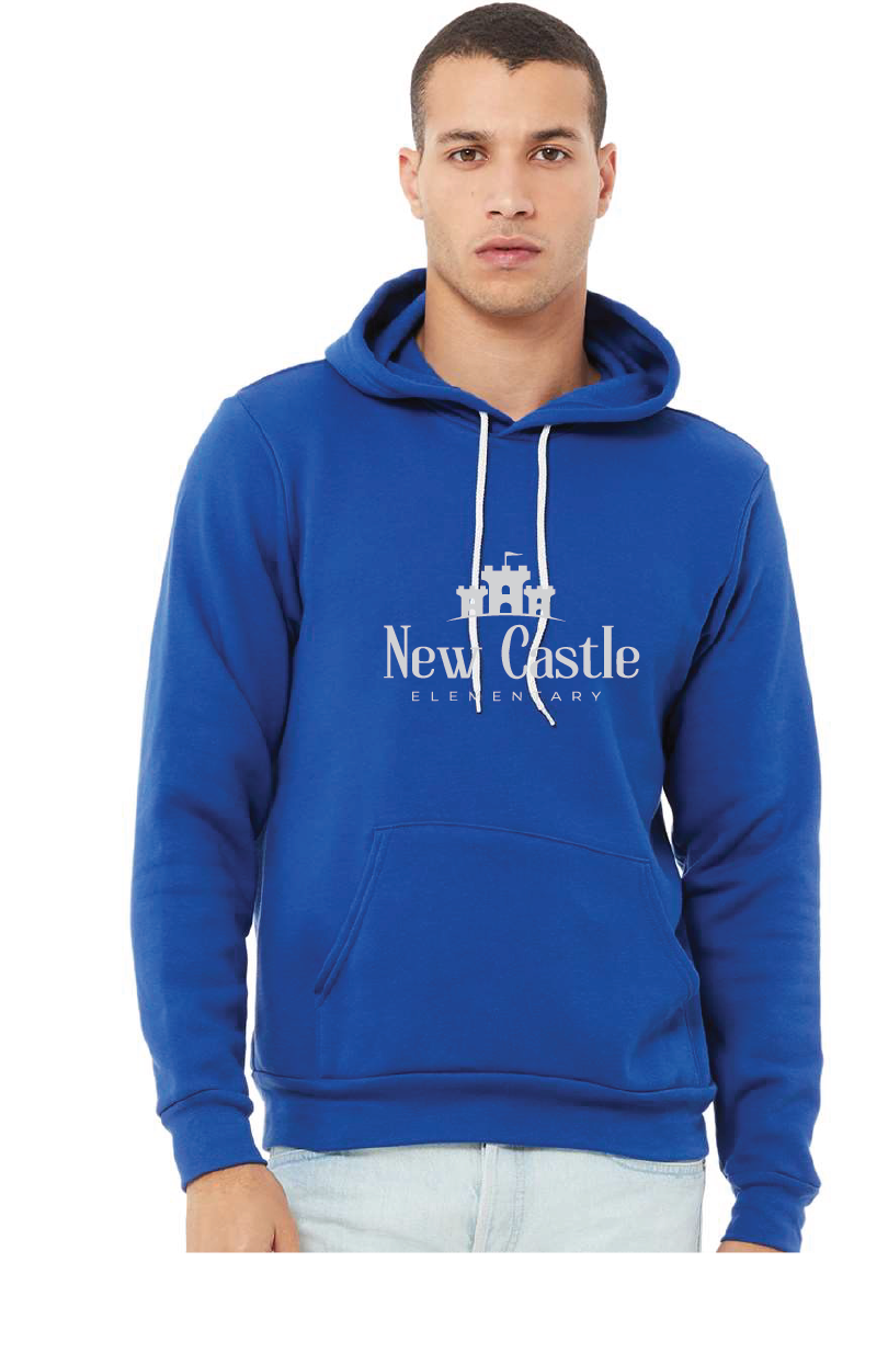 Unisex Sponge Fleece Pullover Hoodie / Royal / New Castle Elementary School Staff