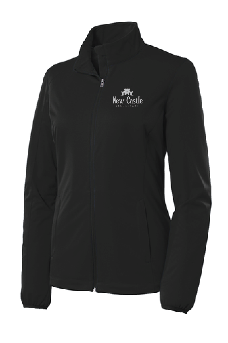 Ladies Active Soft Shell Jacket / Black / New Castle Elementary School Staff