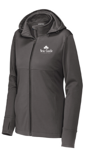 Ladies Hooded Soft Shell Jacket / Graphite / New Castle Elementary School Staff