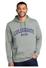 Nike Club Fleece Pullover Hoodie / Dark Grey Heather / Norfolk Collegiate Soccer