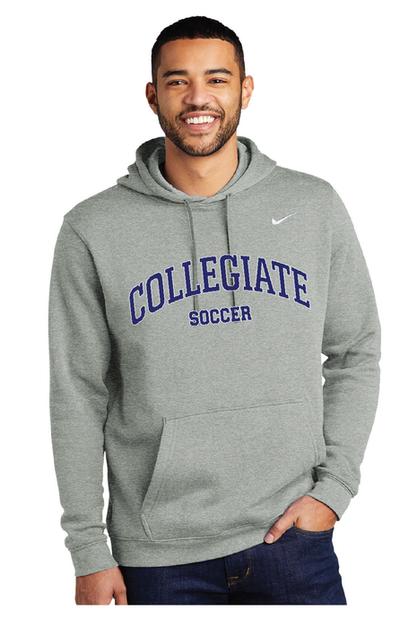 Nike Club Fleece Pullover Hoodie / Dark Grey Heather / Norfolk Collegiate Soccer