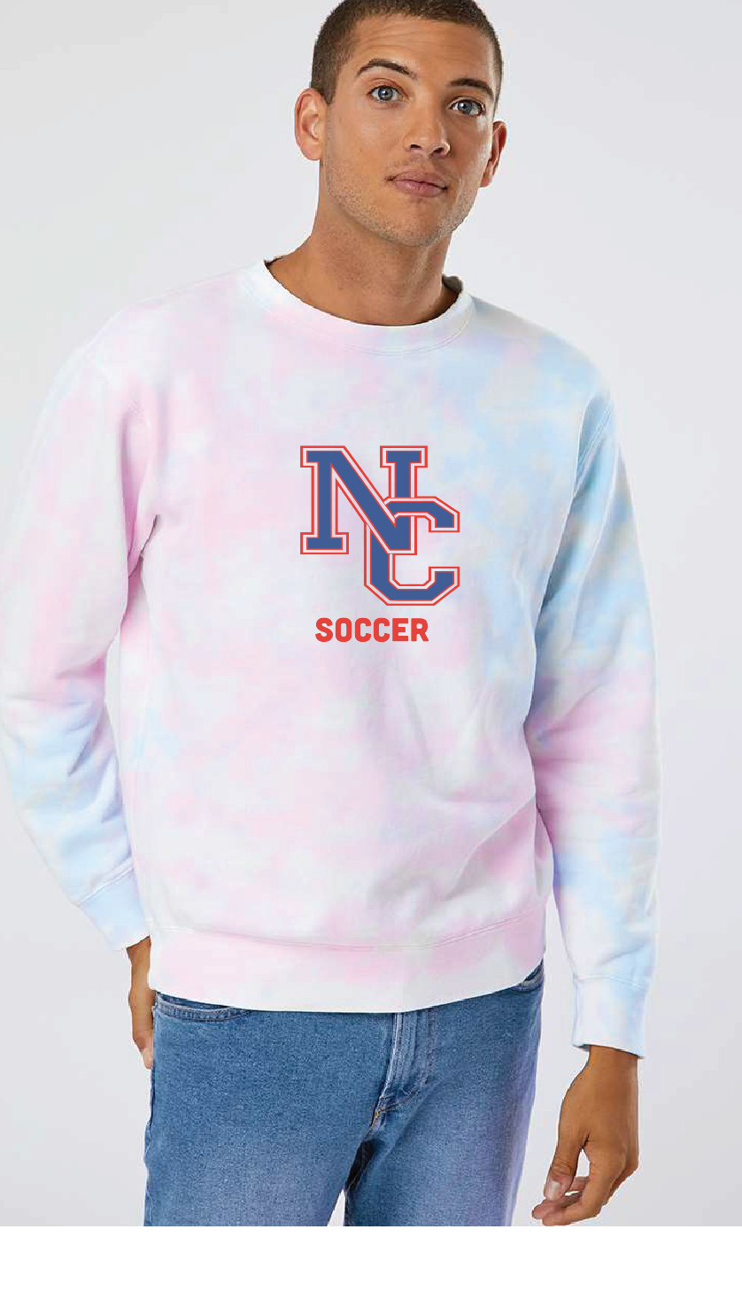 Midweight Tie-Dyed Sweatshirt / Tie Dye Cotton Candy / Norfolk Collegiate Soccer