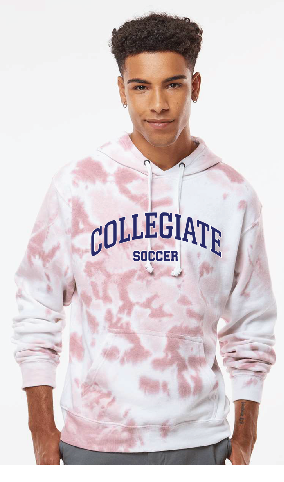 Tie-Dye Fleece Hooded Sweatshirt / Red / Norfolk Collegiate Soccer