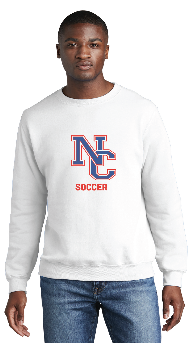 Core Fleece Crewneck Sweatshirt / White / Norfolk Collegiate Soccer