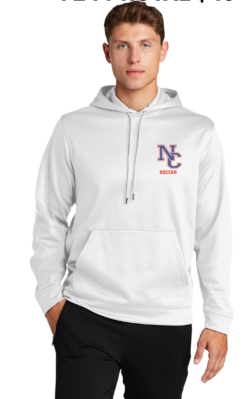 Fleece Hooded Pullover / White / Norfolk Collegiate Soccer
