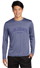 Long Sleeve Heather Contender Tee / Heather Royal / Norfolk Collegiate Soccer