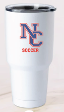 32oz Stainless Steel Tumbler / White / Norfolk Collegiate Soccer