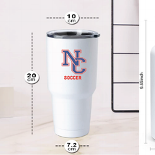 32oz Stainless Steel Tumbler / White / Norfolk Collegiate Soccer