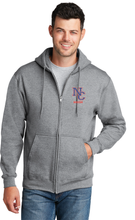 Fleece Full-Zip Hooded Sweatshirt / Athletic Heather / Norfolk Collegiate Soccer