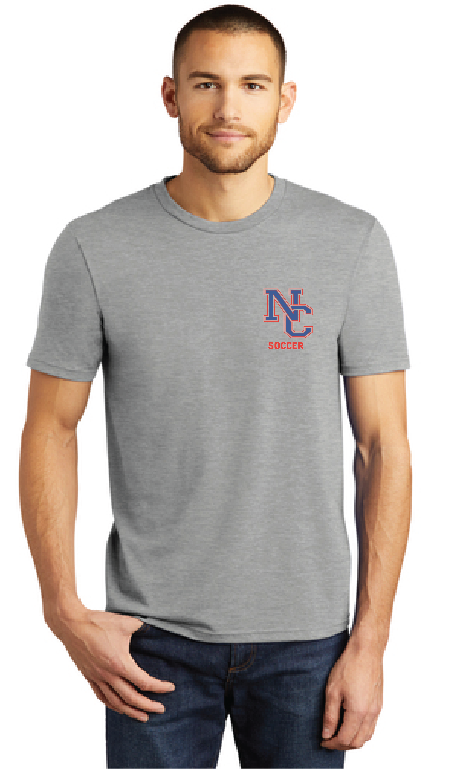 Perfect Triblend Softstyle Tee / Grey Frost / Norfolk Collegiate Soccer