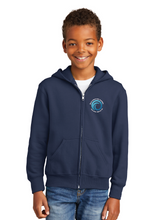 Fleece Full-Zip Hooded Sweatshirt (Youth & Adult) / Navy / Old Donation School