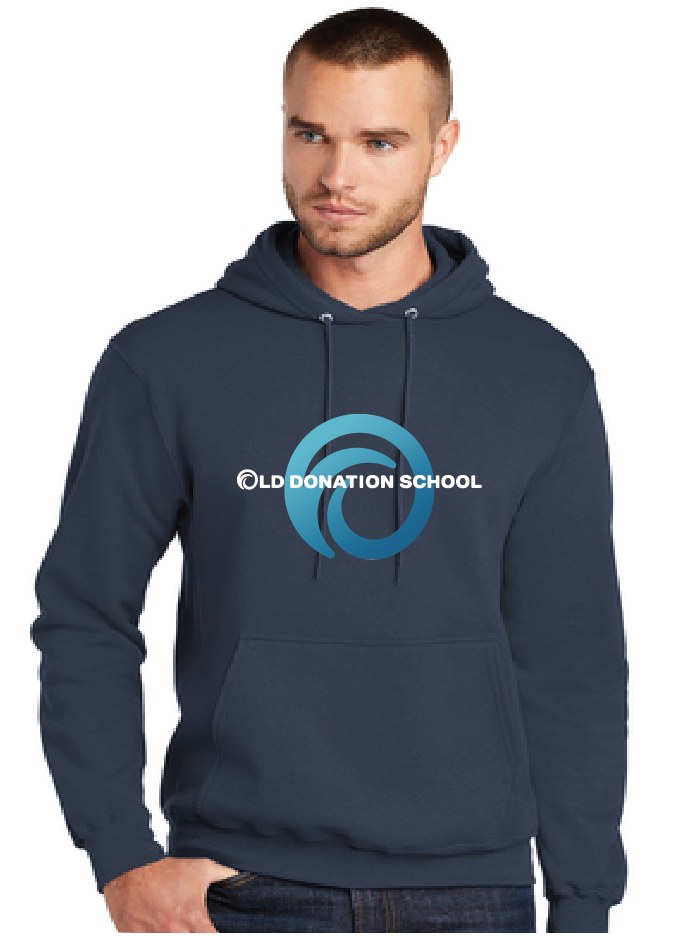 Core Fleece Pullover Hooded Sweatshirt (Youth & Adult) / Navy / Old Donation School