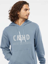 Unisex Midweight Tie-Dyed Hooded Sweatshirt / Pigment Slate Blue / Center for Movement, Health, & Disability