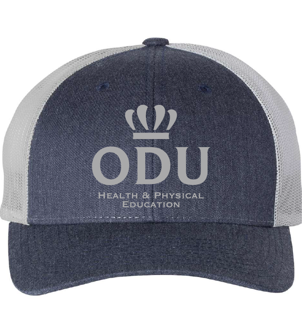 Snapback Trucker Cap / Navy/Silver / ODU Health & PE