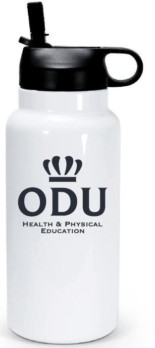 30oz Stainless Steel Water Bottle / White / ODU Health & PE