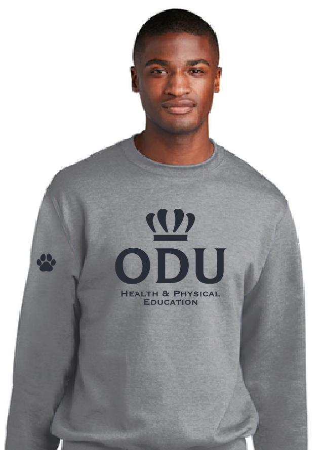 Fleece Crewneck Sweatshirt / Athletic Heather / ODU Health & PE