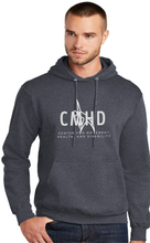 Core Fleece Pullover Hooded Sweatshirt / Heather Navy / Center for Movement, Health, & Disability