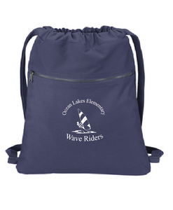 Beach Wash Cinch Pack / Denim Blue  / Ocean Lakes Elementary School