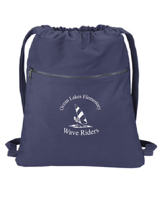 Beach Wash Cinch Pack / Denim Blue  / Ocean Lakes Elementary School