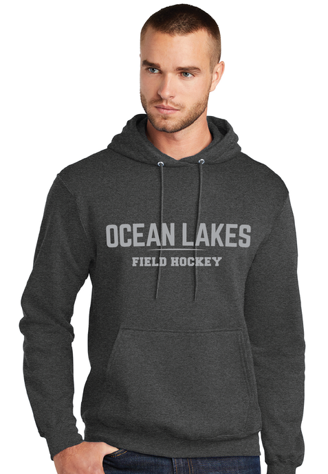 Core Fleece Pullover Hooded Sweatshirt / Dark Heather Charcoal / Ocean Lakes Field Hockey