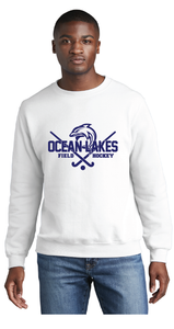 Core Fleece Crewneck Sweatshirt / White / Ocean Lakes Field Hockey