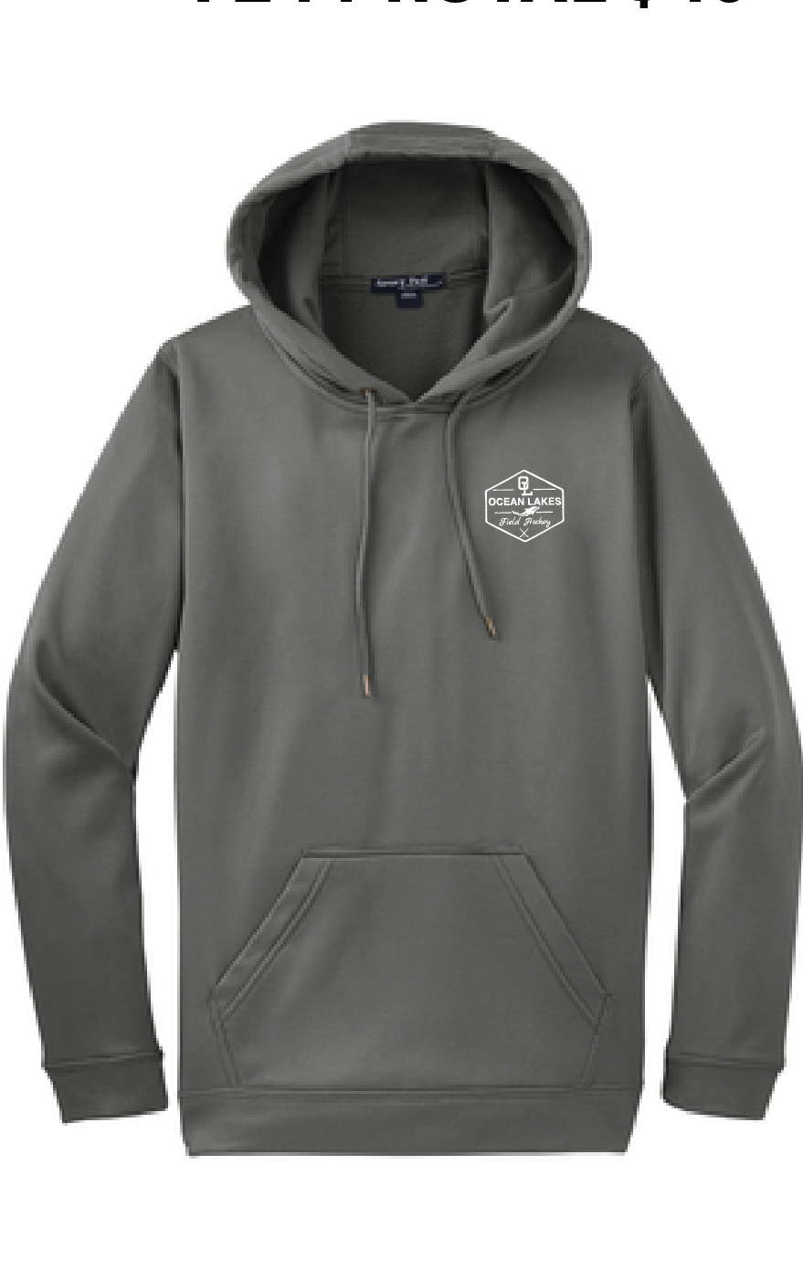 Performance Fleece Hooded Pullover / Dark Smoke Grey / Ocean Lakes Field Hockey
