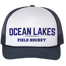 Foam Trucker Cap / White/Navy / Ocean Lakes Field Hockey