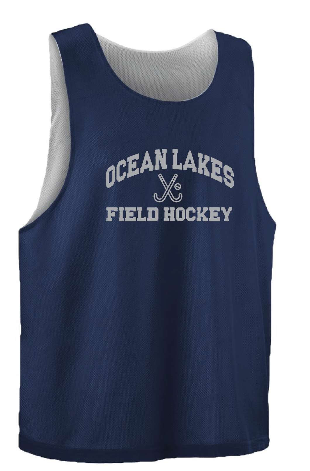 Women's Reversible Pinnie  / Navy and White / Ocean Lakes Field Hockey