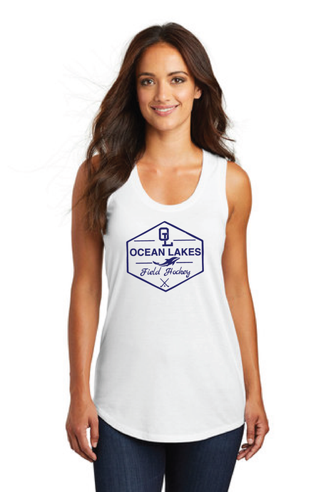 Women’s Triblend Racerback Tank / White / Ocean Lakes High School Field Hockey