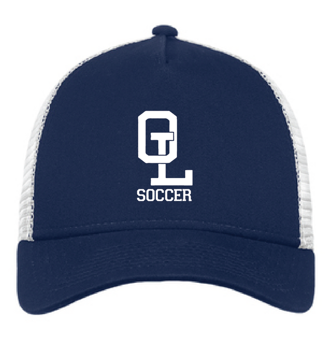 Snapback Trucker Cap / Deep Navy/ White / Ocean Lakes High School Soccer