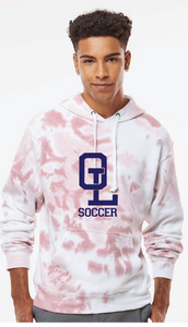 Tie-Dye Fleece Hooded Sweatshirt / Red / Ocean Lakes High School Soccer