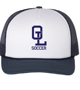 Foam Trucker Cap / White/Navy / Ocean Lakes High School Soccer