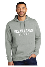 Nike Club Fleece Pullover Hoodie / Dark Grey Heather / Ocean Lakes High School Soccer