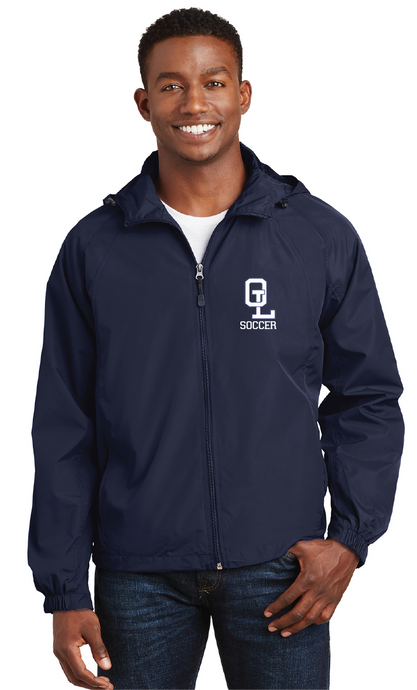Hooded Raglan Jacket / Navy / Ocean Lakes High School Soccer