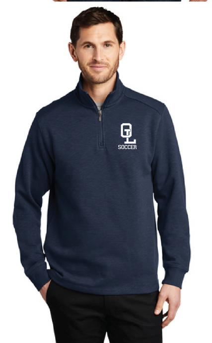 Slub Fleece 1/4-Zip Pullover / Navy / Ocean Lakes High School Soccer