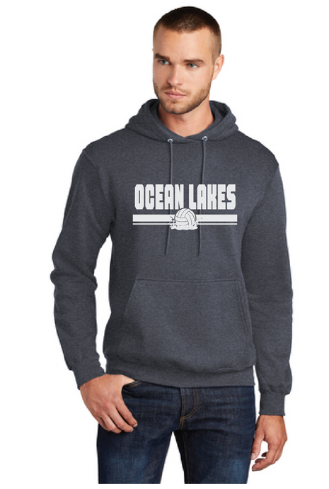 Core Fleece Pullover Hooded Sweatshirt / Heather Navy / Ocean Lakes High School Water Polo