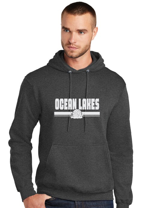 Core Fleece Pullover Hooded Sweatshirt / Charcoal / Ocean Lakes High School Water Polo