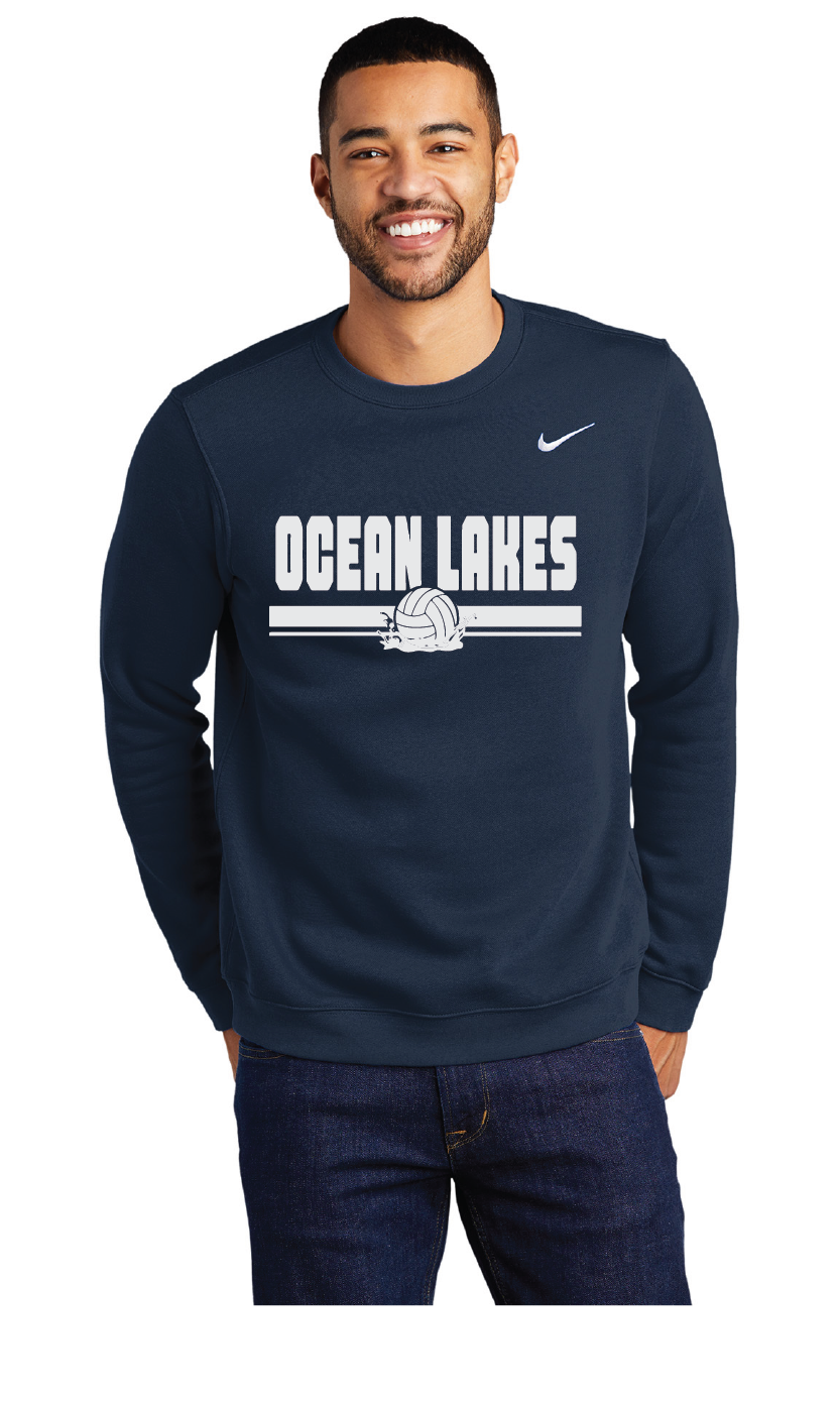 Nike Club Fleece Crew / Navy / Ocean Lakes High School Water Polo