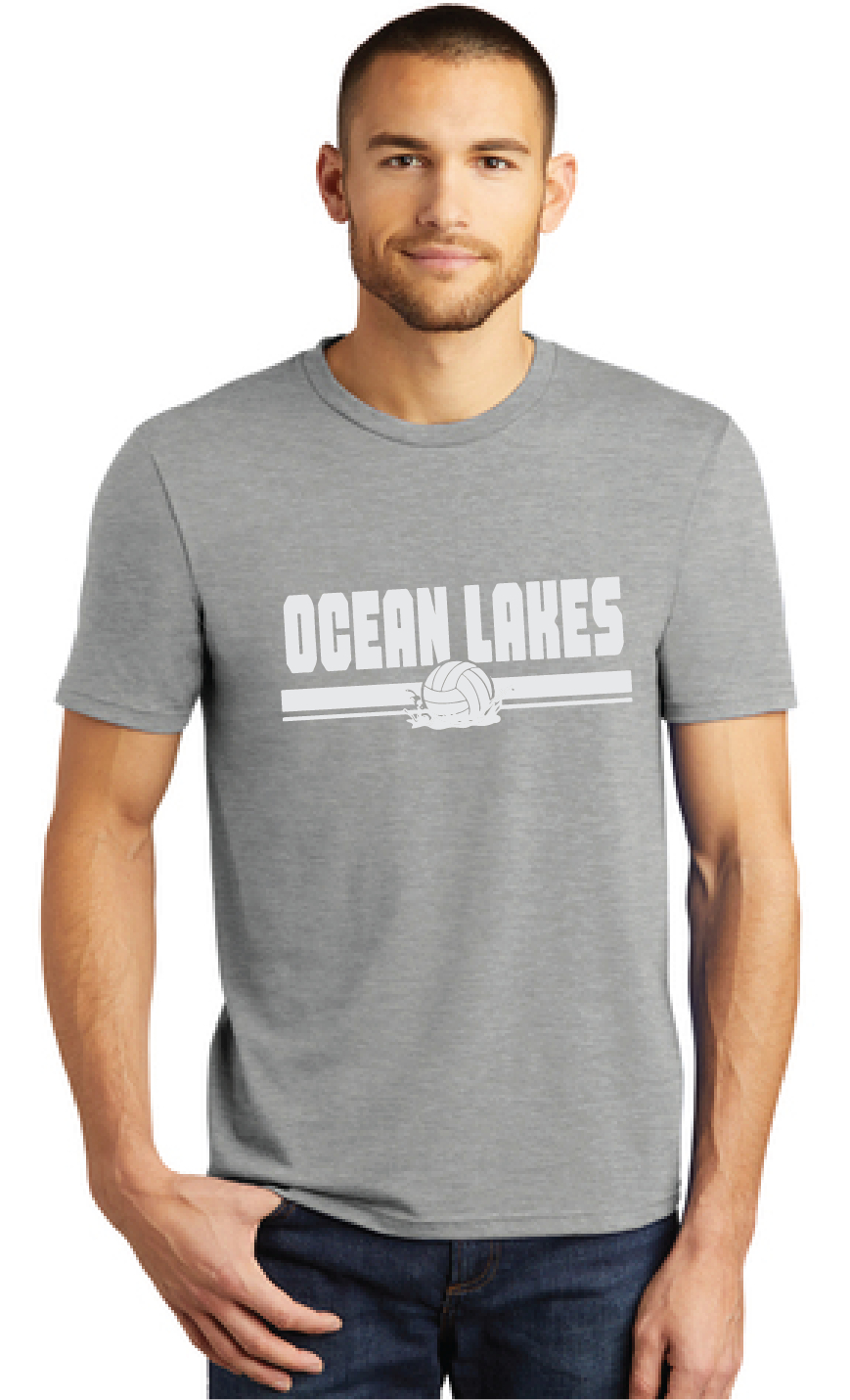 Perfect Tri Tee / Heathered Grey / Ocean Lakes High School Water Polo