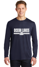 Long Sleeve Cotton Touch Tee / Navy / Ocean Lakes High School Water Polo