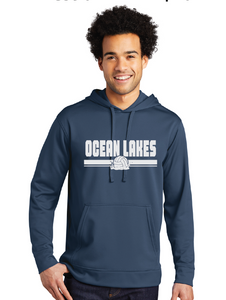 Performance Fleece Pullover Hooded Sweatshirt / Navy / Ocean Lakes High School Water Polo