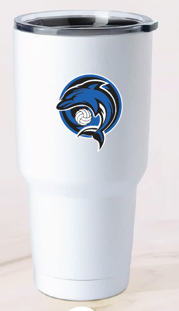 32oz Stainless Steel Tumbler / White / Ocean Lakes High School Water Polo