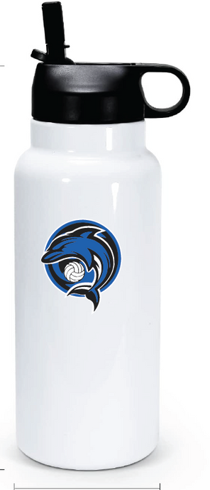32oz Stainless Steel Water Bottle / White / Ocean Lakes High School Water Polo